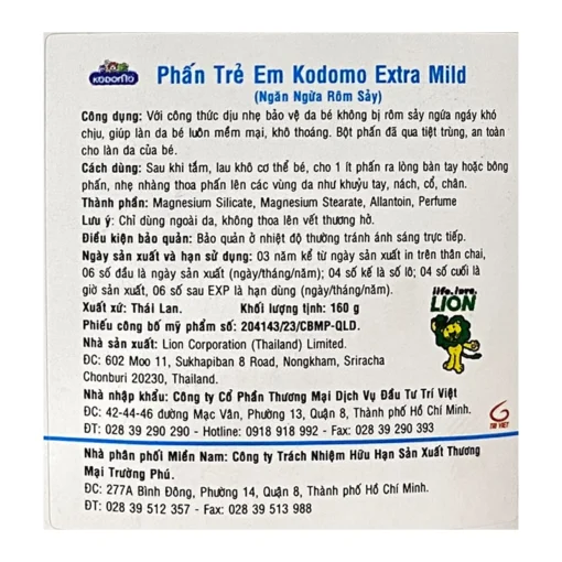 phan kodomo extra mild xanh ngua rom say diu nhe 160g 3